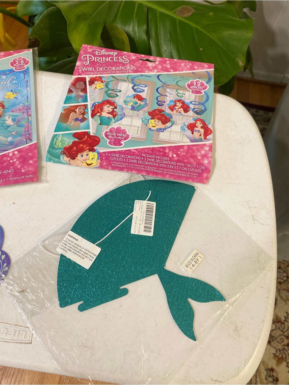 Disney Princess Ariel Party Kit - Teal, Pink, Red, Yellow - Picture 3 of 9
